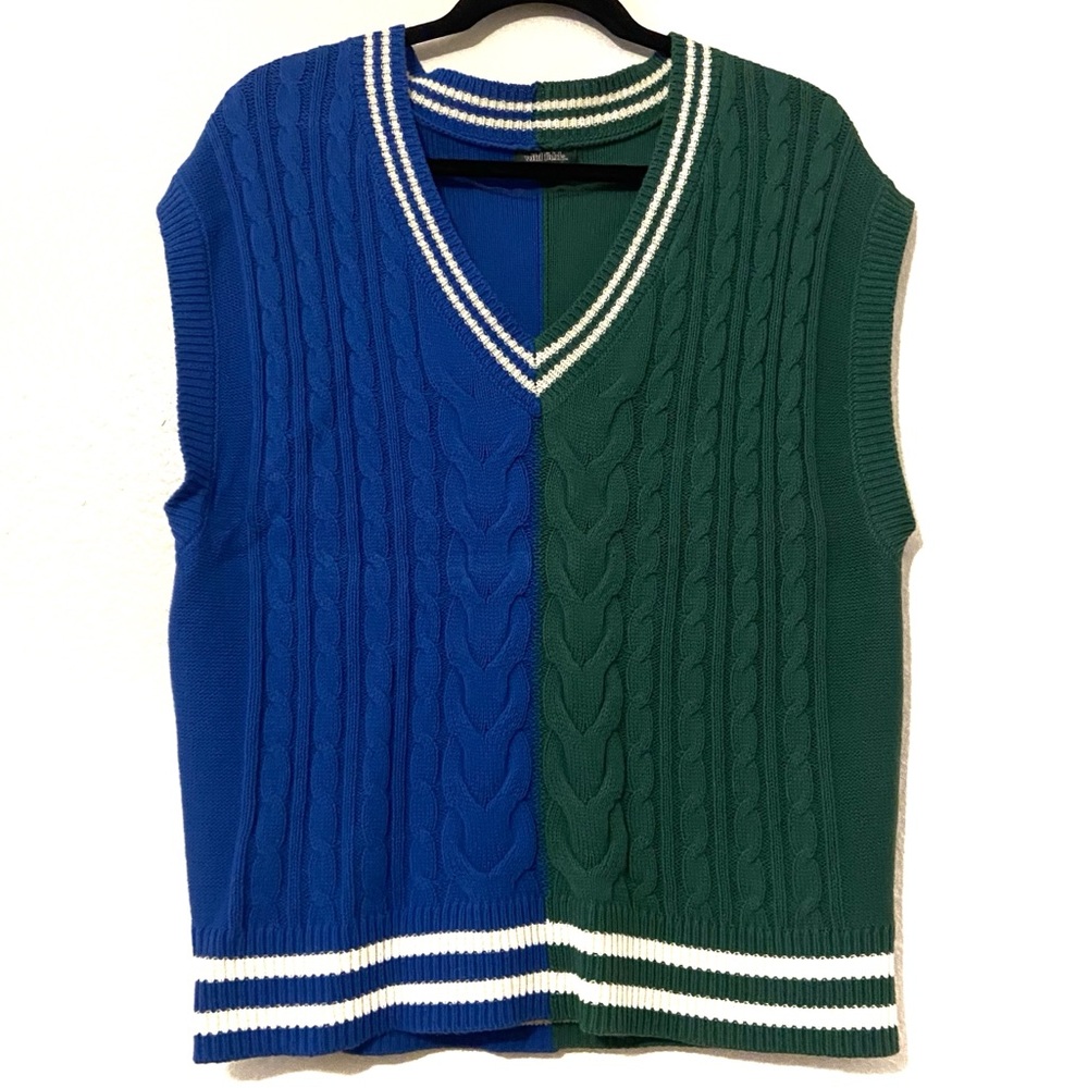 Wild Fable Knit Vest Blue Green Size Small